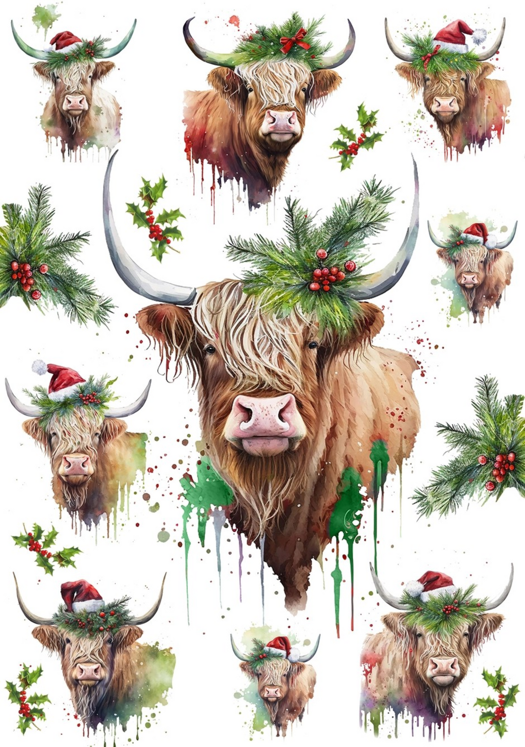 Christmas Highland Rice Paper by European Excellency