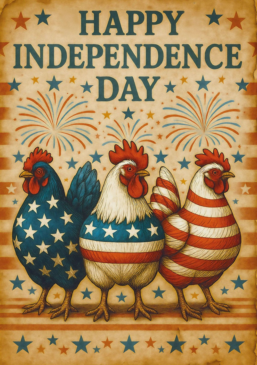 Patriotic Chicks Rice Paper by European Excellency