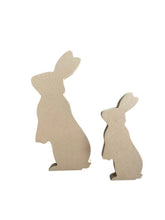 Load image into Gallery viewer, Easter MDF Bunny Rabbit Shelf Sitter Set of 2