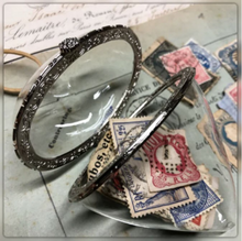 Load image into Gallery viewer, Ephemera Filed Glass Heart with Cord Hanger