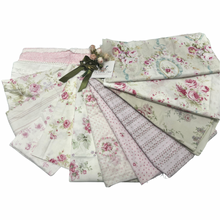 Load image into Gallery viewer, Pink Roses Shabby Chic, Yuwa, Urban Gardens 12 pc Fabric Lot