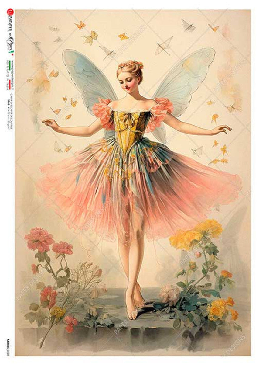 Fairies 0101 Paper Designs Washipaper, Fairy Dancing Among Butterflies ...