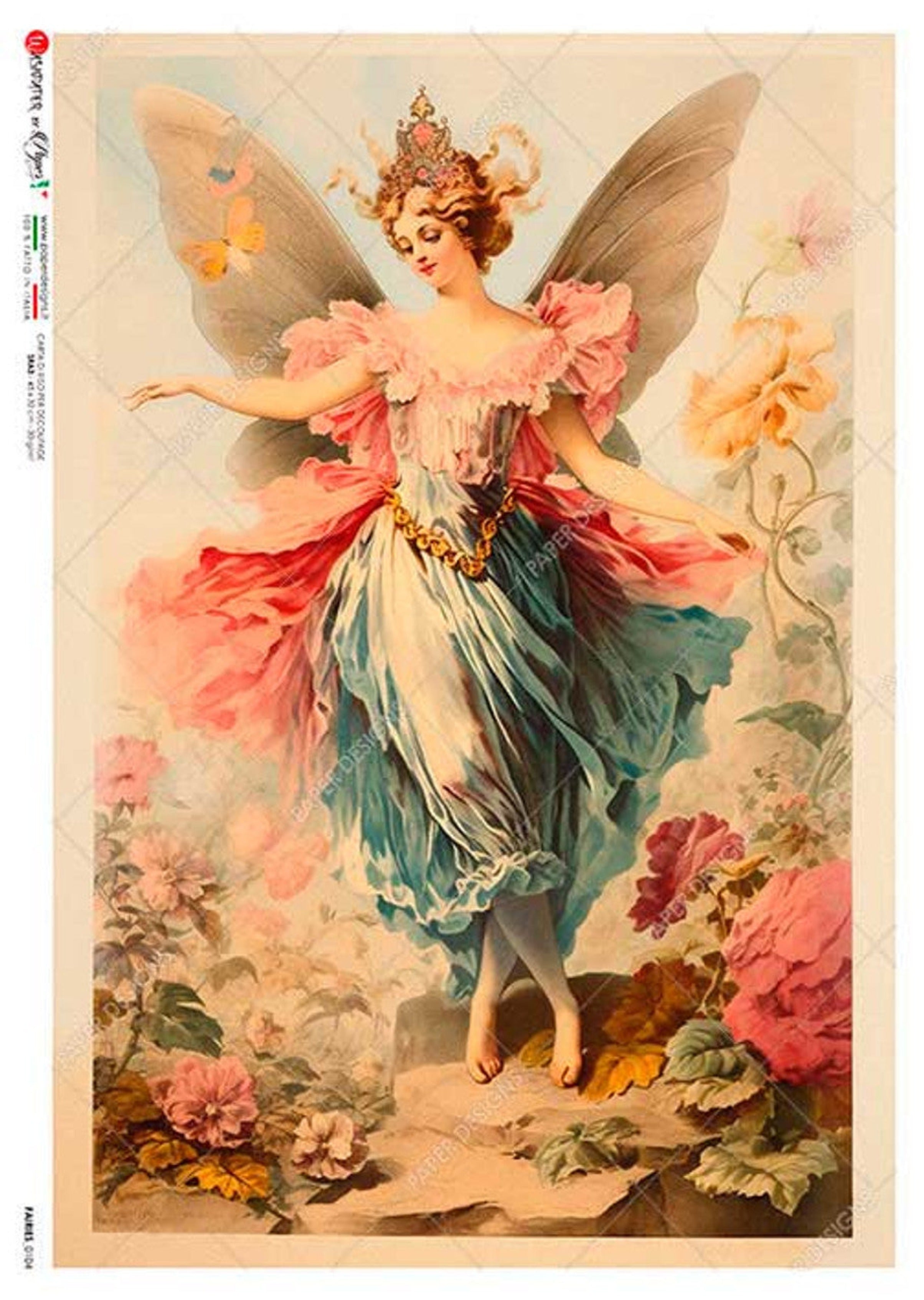 Fairies 0104 Paper Designs Washipaper, Fairy Wearing Crown