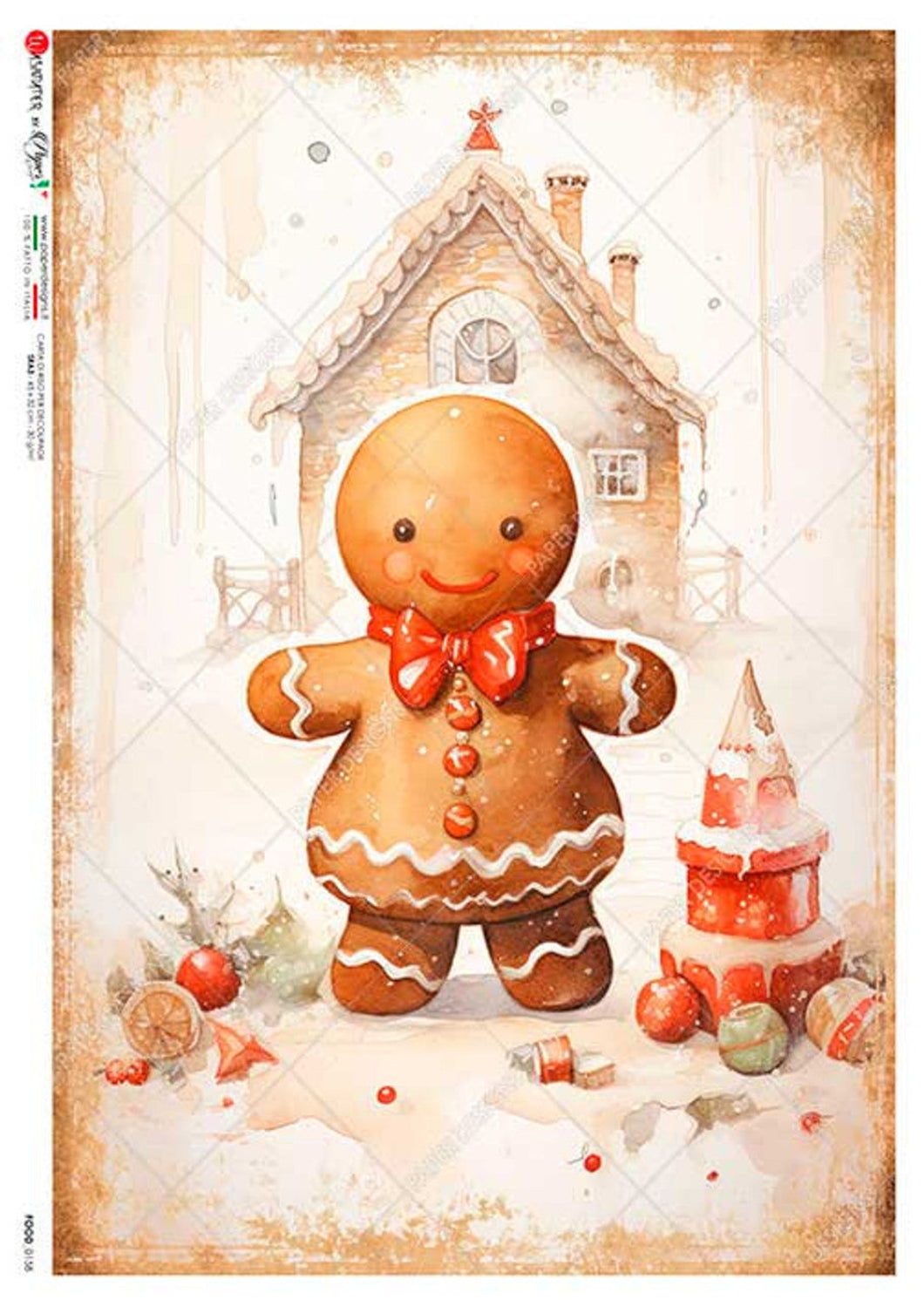 Food 0158 Paper Designs Washipaper, Gingerbread Girl