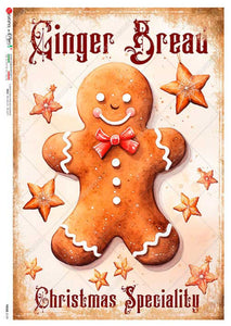 Food 0159 Paper Designs Washipaper, Gingerbread Man