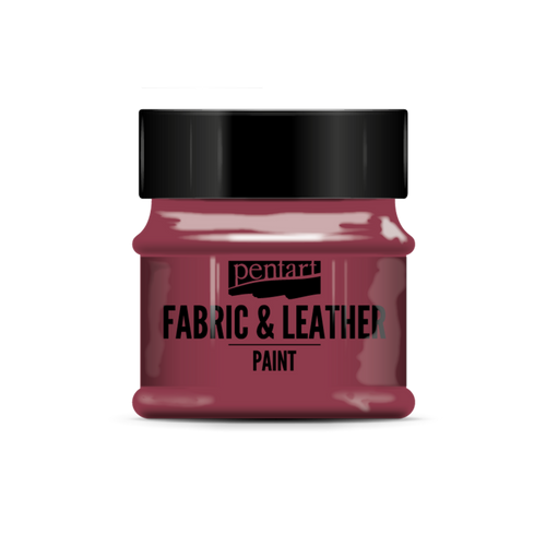 Pentart Fabric and Leather Paint, Bordeaux