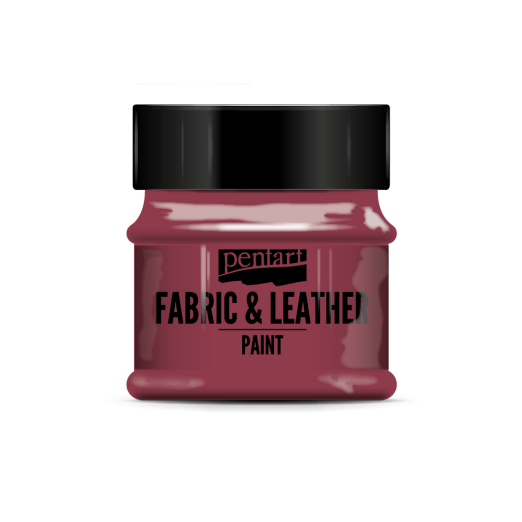 Pentart Fabric and Leather Paint, Bordeaux