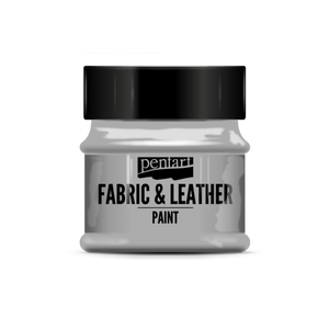 Pentart Fabric and Leather Paint, Glittering Silver