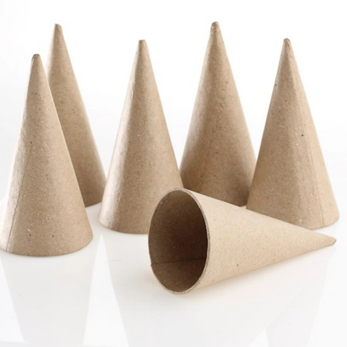 Paper Mache Cones Pack of 6