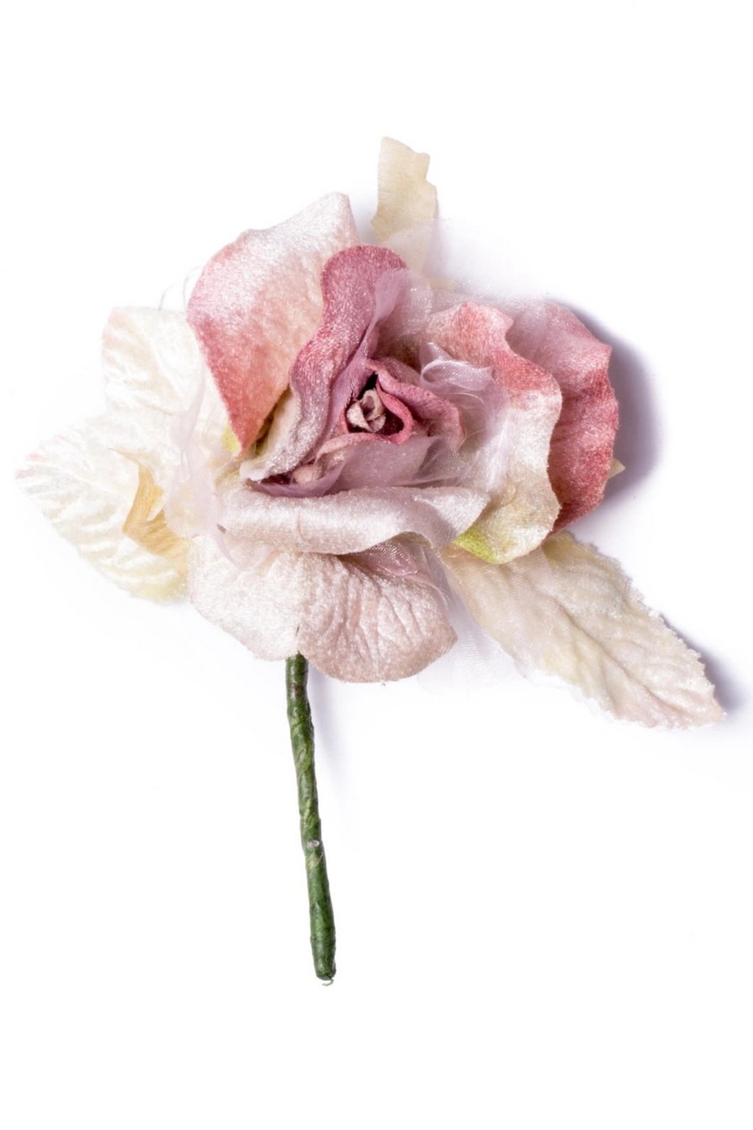 Velvet Organza Rose Peach Green