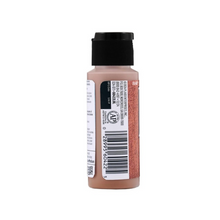 Load image into Gallery viewer, A bottle of acrylic paint with a black cap, showing the back label with a barcode and product details, on a plain white background.