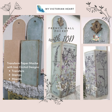 Load image into Gallery viewer, Paper Mache French Wall Pocket by My Victorian Heart, Papier Mache