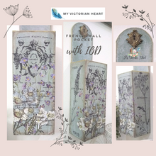 Load image into Gallery viewer, Papier Mache French Wall Pocket with IOD Transfers, Stamps and Moulds by My Victorian Heart