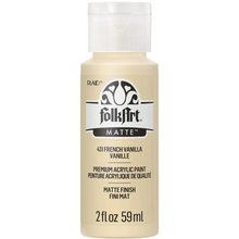 Load image into Gallery viewer, FolkArt acrylic paint bottle in French Vanilla on a white background