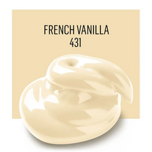 Load image into Gallery viewer, Cream swatch labeled 'French Vanilla 431' on a beige background