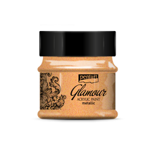 Load image into Gallery viewer, Glamour Metallic Acrylic Paint, Reddish Gold, 50 mL