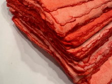 Load image into Gallery viewer, Handmade Deckled Edge Reddish Colored Paper Bundles by Monahan Papers