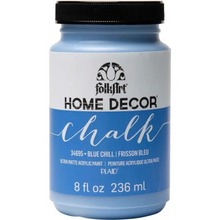 Load image into Gallery viewer, FolkArt Home Decor Chalk paint jar in Blue Chill color on a white background
