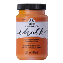 Load image into Gallery viewer, FolkArt Home Decor Chalk paint jar in energetic orange on a white background