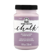 Load image into Gallery viewer, Jar of Plaid FolkArt Home Decor Chalk paint in English Lavender on a white background