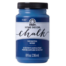Load image into Gallery viewer, Blue jar of FolkArt Home Decor Chalk paint on a white background