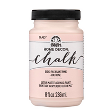 Load image into Gallery viewer, Jar of Plaid FolkArt Home Decor Chalk paint in Pleasant Pink on a white background