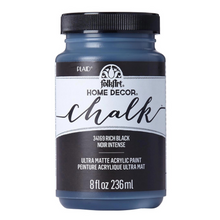 Load image into Gallery viewer, FolkArt Home Decor Chalk paint jar in Rich Black on a white background