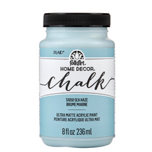 Load image into Gallery viewer, Jar of Plaid Home Decor Chalk paint in Sea Haze color on a white background