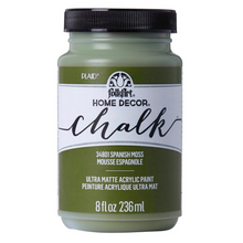 Load image into Gallery viewer, Green jar of FolkArt Home Decor Chalk paint with a black lid on a white background