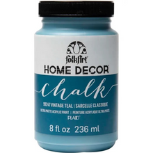 Load image into Gallery viewer, FolkArt Home Decor Chalk paint jar in Vintage Teal on a white background