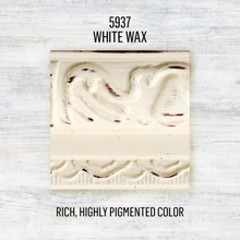 Load image into Gallery viewer, White wax bar with decorative design on a textured white background, labeled '5937 White Wax'.