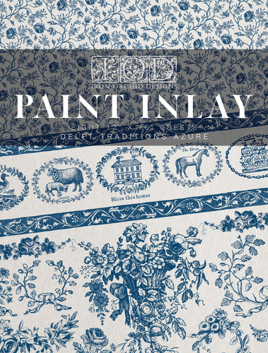 Delft Traditions Azure Paint Inlay by IOD, Iron Orchid Designs Cover