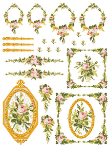 Petite Fleur Pink Paint Inlay by IOD, Iron Orchid Designs