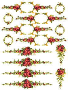 Petite Fleur Red Paint Inlay by IOD, Iron Orchid Designs