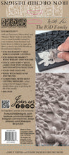 Load image into Gallery viewer, Back of a Jod Moulds 'With Love, The Iod Family' Iron Orchid Designs castings kit box, featuring product information, barcode, and a close-up photo of a hand holding a cast silicone mold.