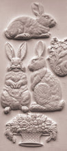 Load image into Gallery viewer, IOD Les Lapins Mould, Bunny, Rabbit, Clay Castings