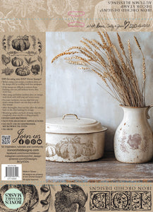 Autumn Blessings Decor Stamp by Iron Orchid Design