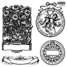 Load image into Gallery viewer, IOD Emblems Stamp Set, Sheet 4 of 4, French style labels and frames