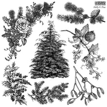 Load image into Gallery viewer, Holly &amp; Pine Decor Stamp by Iron Orchid Design