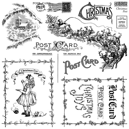Christmas Post Decor Stamp by Iron Orchid Design