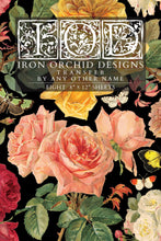 Load image into Gallery viewer, IOD By Any Other Name Transfer by Iron Orchid Designs with roses, French labels and butterflies