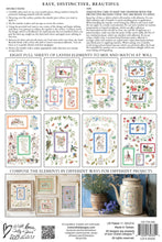 Load image into Gallery viewer, Back cover of IOD Emily Clare Transfer depicting the 8 varied designs.