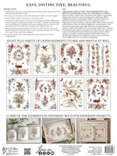Load image into Gallery viewer, Eight varied floral and birds, nature-themed transfer sheets with decorative elements in IOD Madeline Transfer.