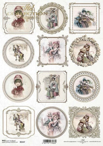 ITD Collection Victorian Winter Holiday Minis Rice Paper, R2117