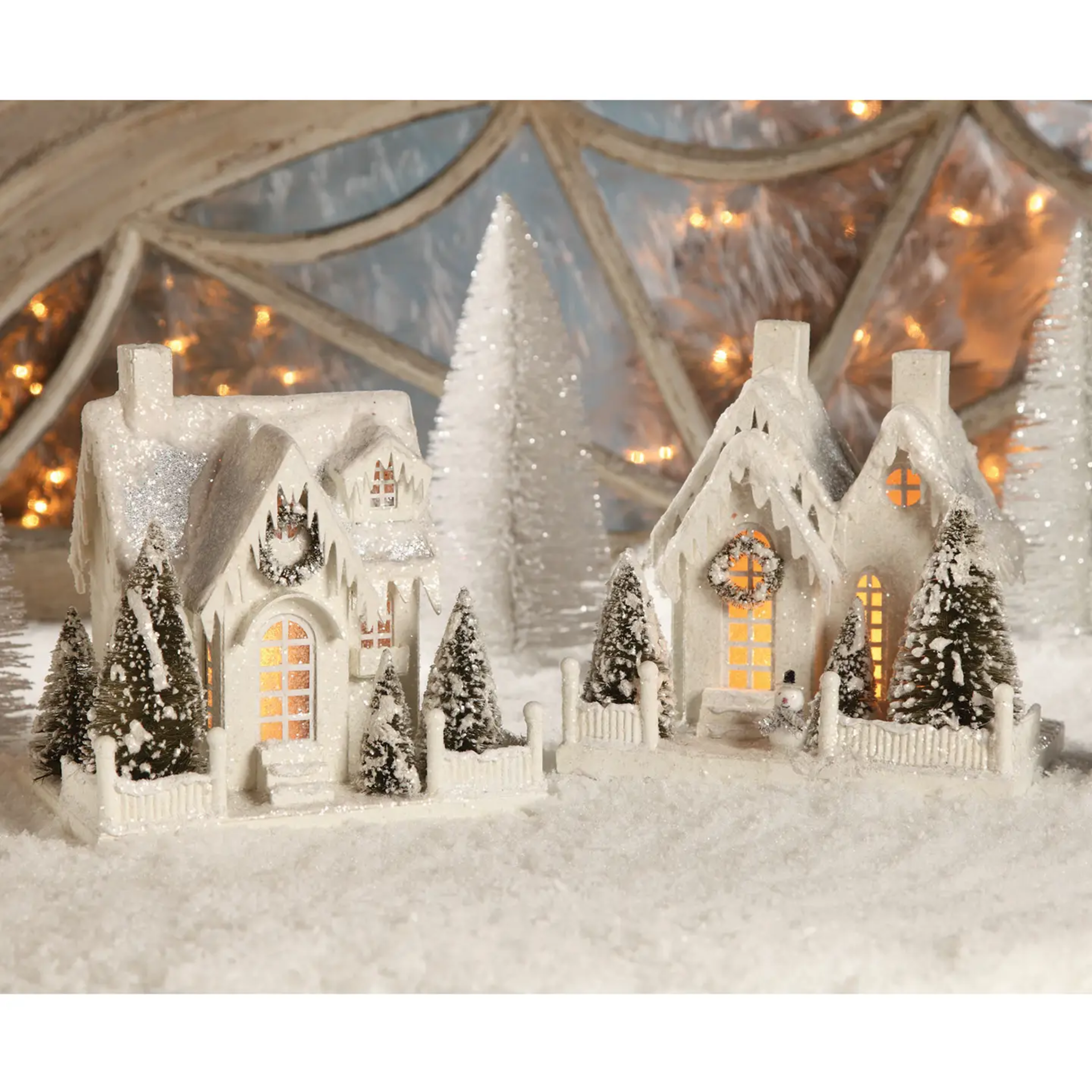 Bethany Lowe sale Christmas Village Metallic Cottage