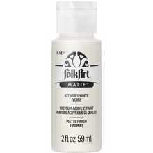 Load image into Gallery viewer, FolkArt acrylic paint bottle in Ivory White on a white background