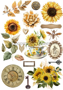 Sunflower Ephemera Journal Kit by Decoupage Queen 07