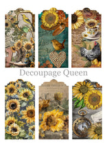 Load image into Gallery viewer, Sunflower Ephemera Journal Kit by Decoupage Queen 09