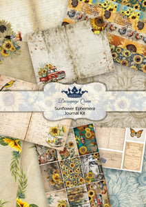 Sunflower Ephemera Journal Kit by Decoupage Queen Cover