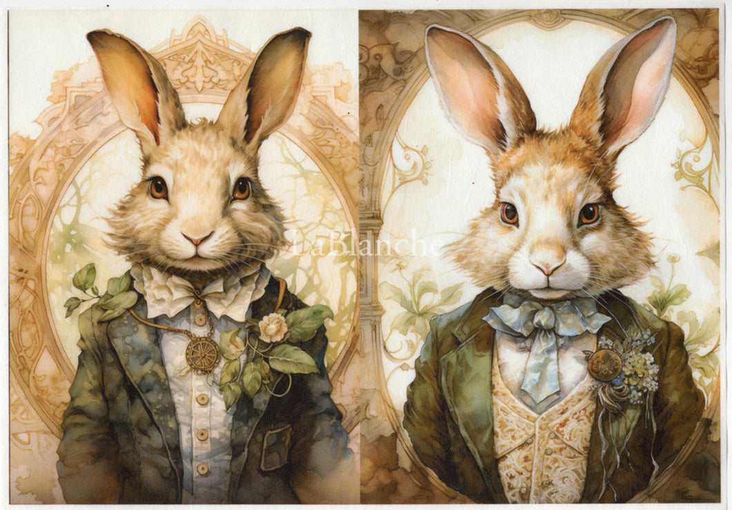 Easter 3 Rice Paper by LaBlanche, Dressed Up Bunny 2 Pack
